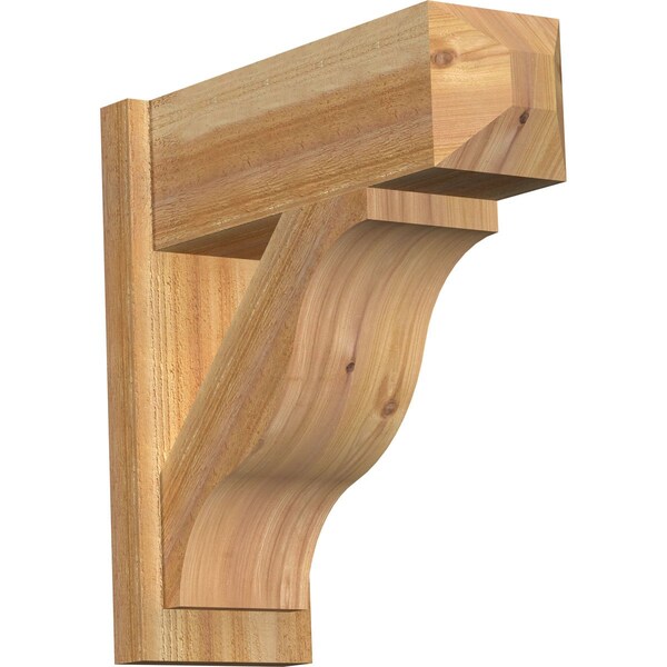 Ekena Millwork Funston Rough Sawn Craftsman Outlooker, Western Red Cedar, 8"W x 22"D x 22"H OUT08X22X22FST04RWR - main